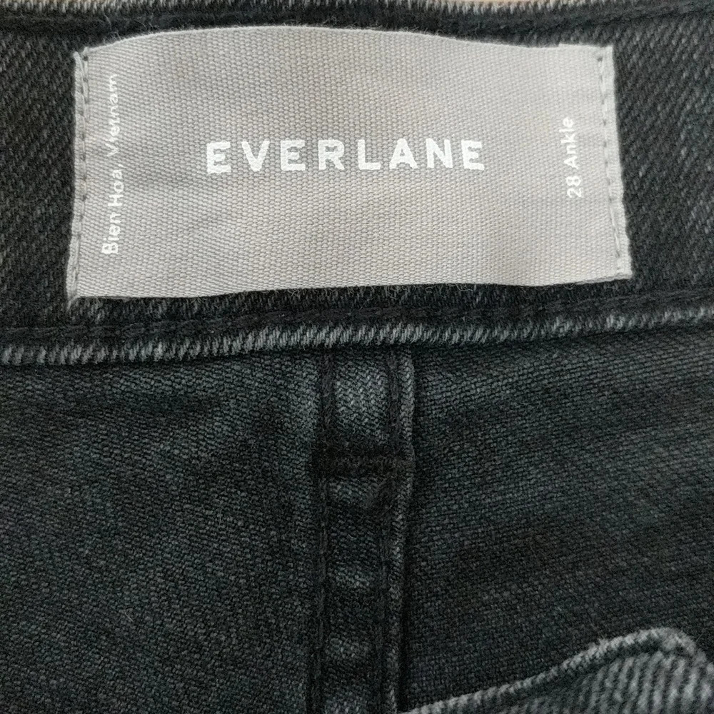 Everlane Jeans Ankle High Waisted Straight Leg Denim Black Size 28 - Picture 5 of 11